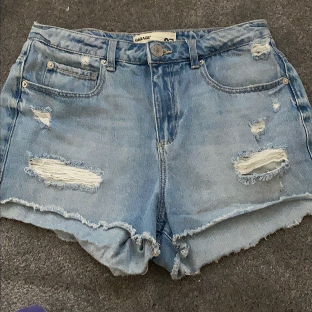 High waisted jean shorts!